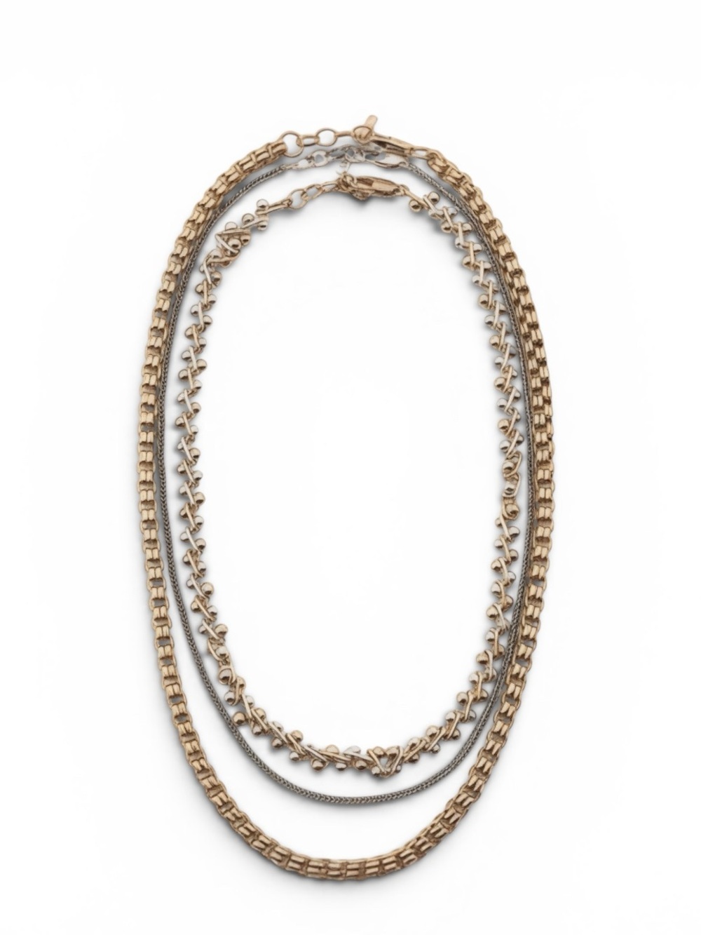 Zara Set of 3 Necklaces in Gold and Silver Tone - Picture 6 of 6